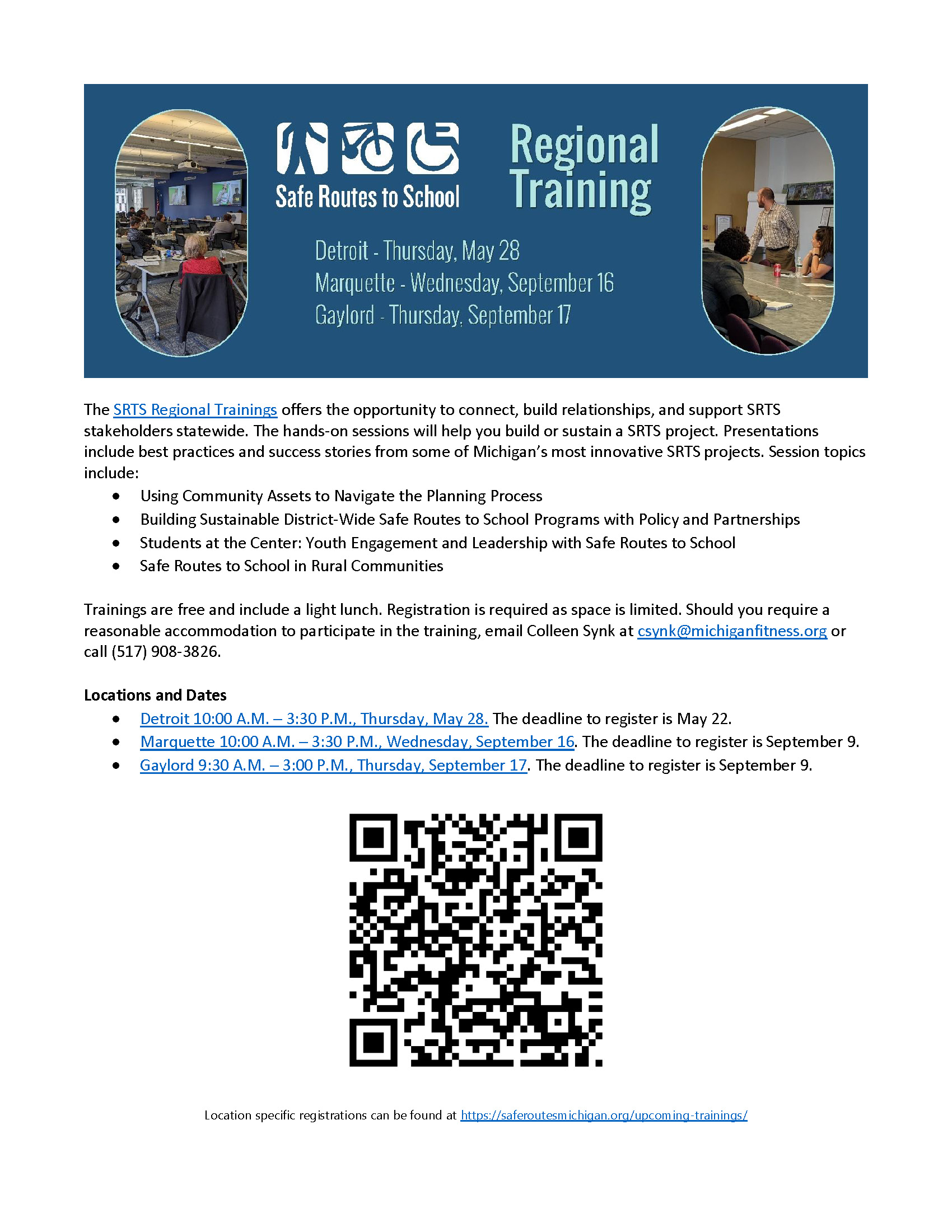 2026 Regional Training Promotion Flyer