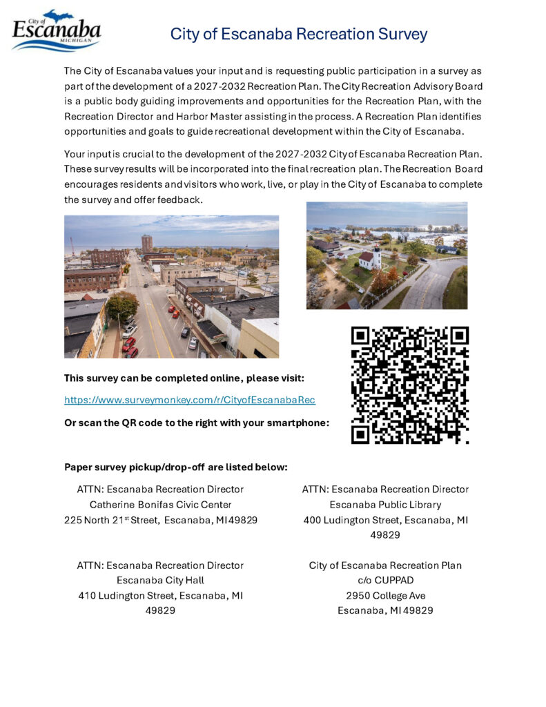 City of Escanaba Recreation Flyer